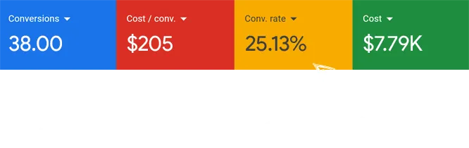 Google Ads dashboard from a local service campaign (5)