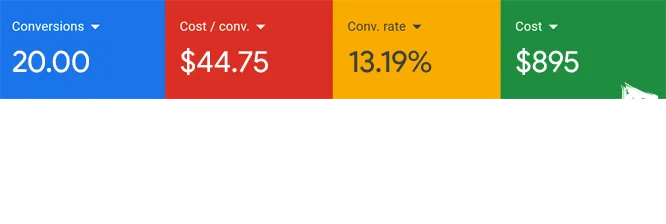 Google Ads dashboard from a local service campaign (6)